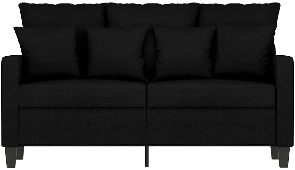 Dvivietė sofa, juodos spalvos, 120cm, audinys