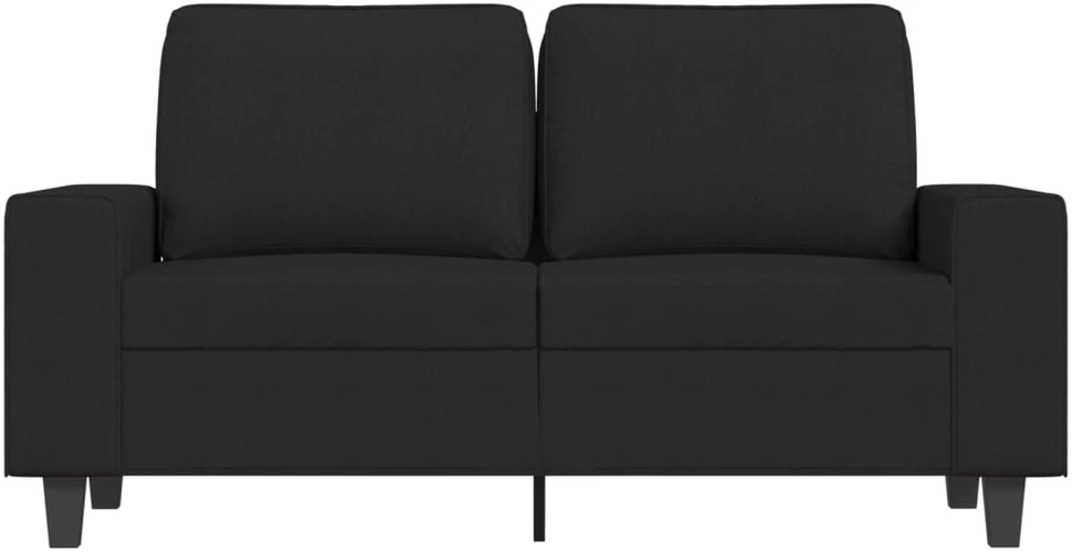 Dvivietė sofa, juodos spalvos, 120cm, audinys