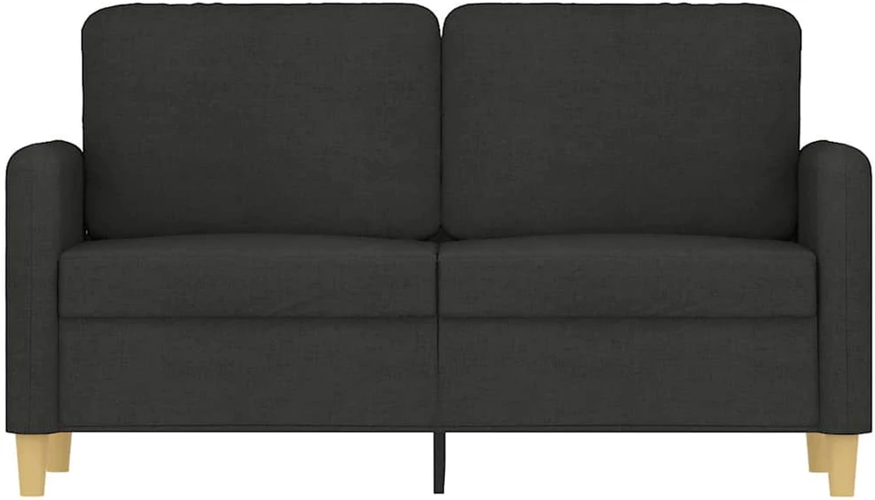 Dvivietė sofa, juodos spalvos, 120cm, audinys