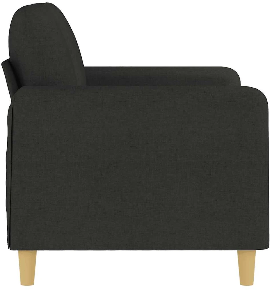 Dvivietė sofa, juodos spalvos, 120cm, audinys