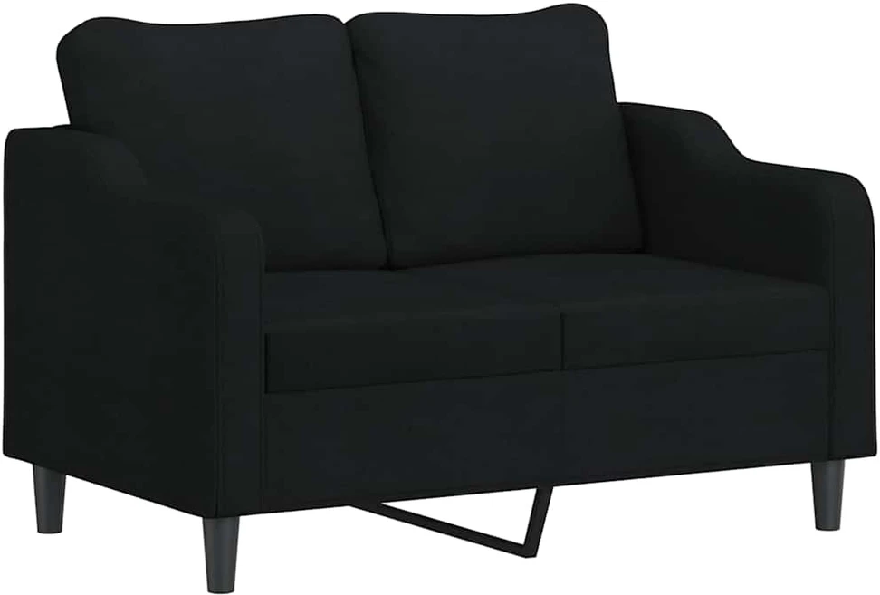 Dvivietė sofa, juodos spalvos, 120cm, audinys