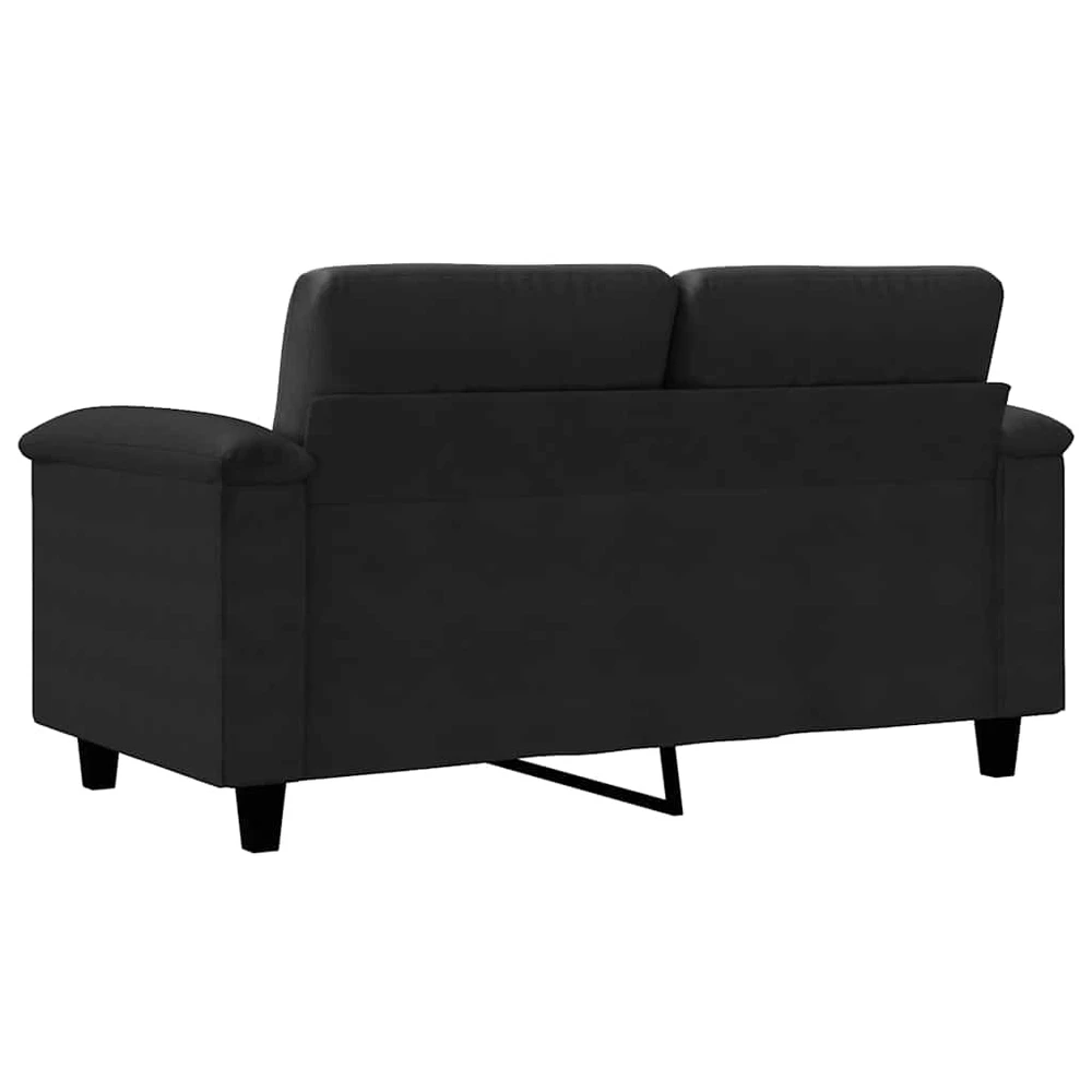 Dvivietė sofa, juodos spalvos, 120cm, mikropluošto audinys