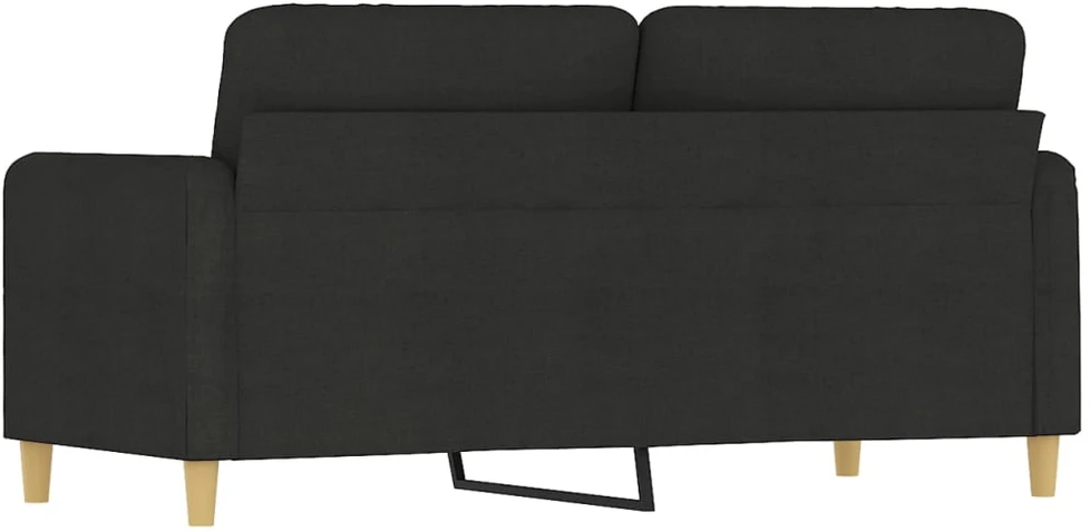 Dvivietė sofa, juodos spalvos, 140cm, audinys