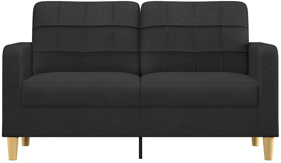 Dvivietė sofa, juodos spalvos, 140cm, audinys