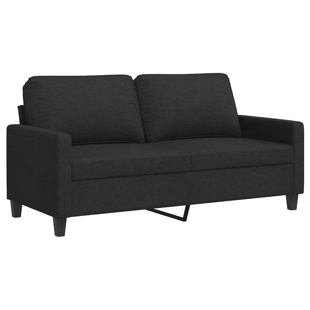 Dvivietė sofa, juodos spalvos, 140cm, audinys