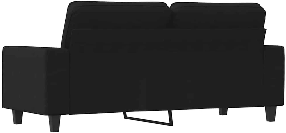 Dvivietė sofa, juodos spalvos, 140cm, audinys