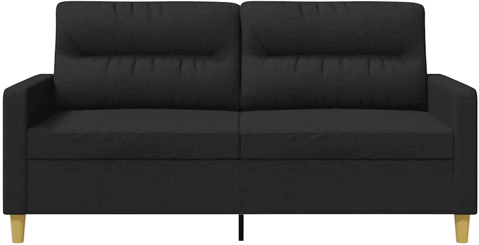 Dvivietė sofa, juodos spalvos, 140cm, audinys