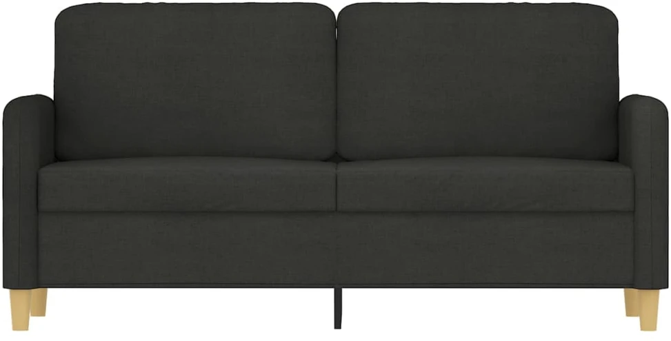 Dvivietė sofa, juodos spalvos, 140cm, audinys