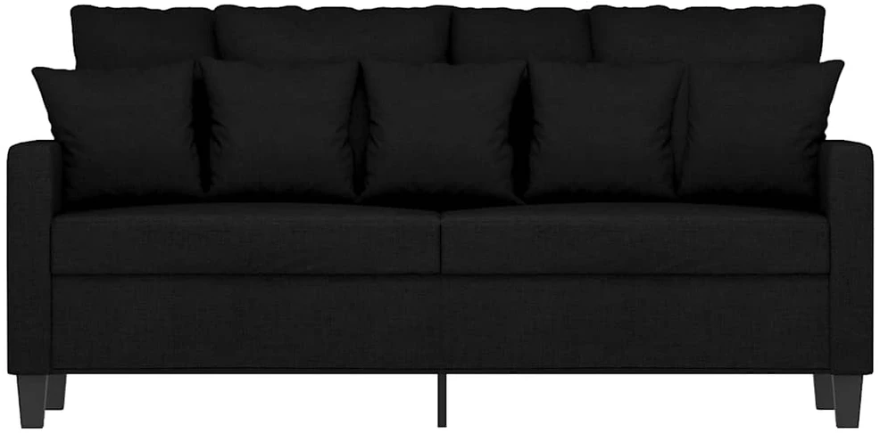 Dvivietė sofa, juodos spalvos, 140cm, audinys