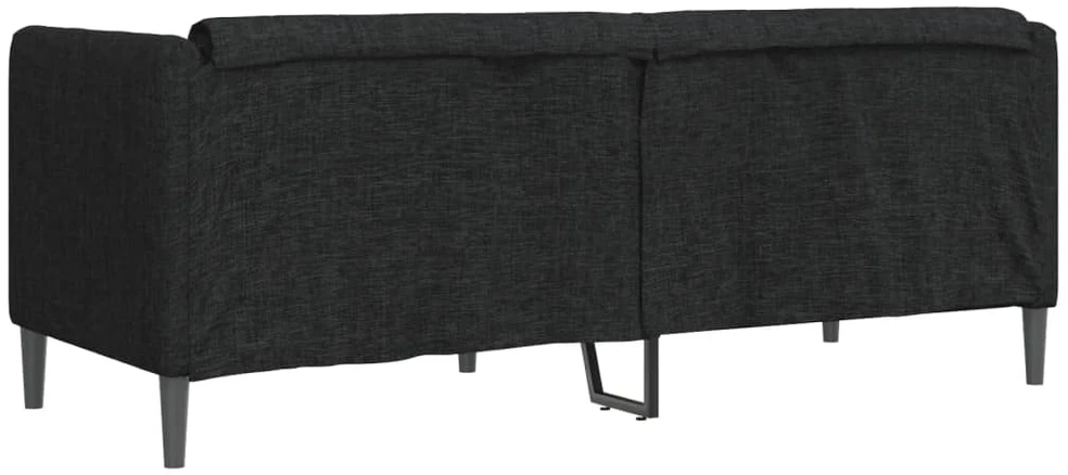 Dvivietė sofa, juodos spalvos, audinys