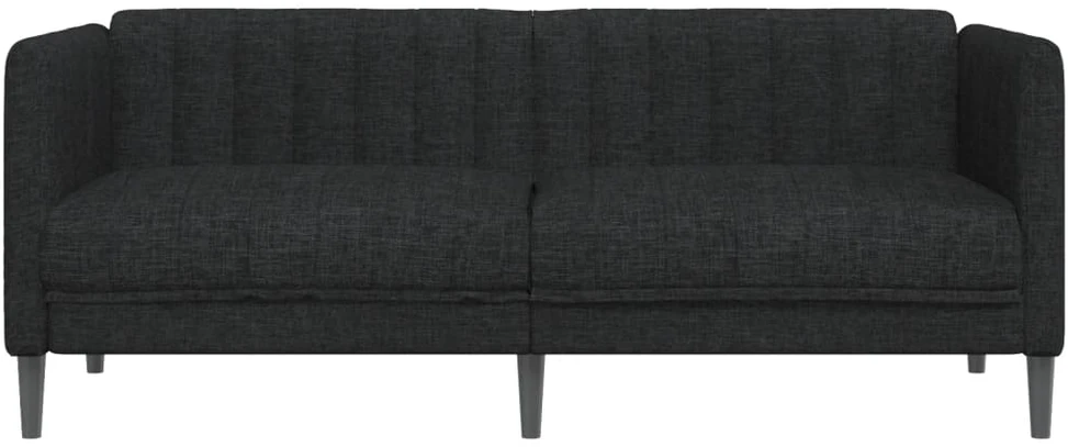 Dvivietė sofa, juodos spalvos, audinys