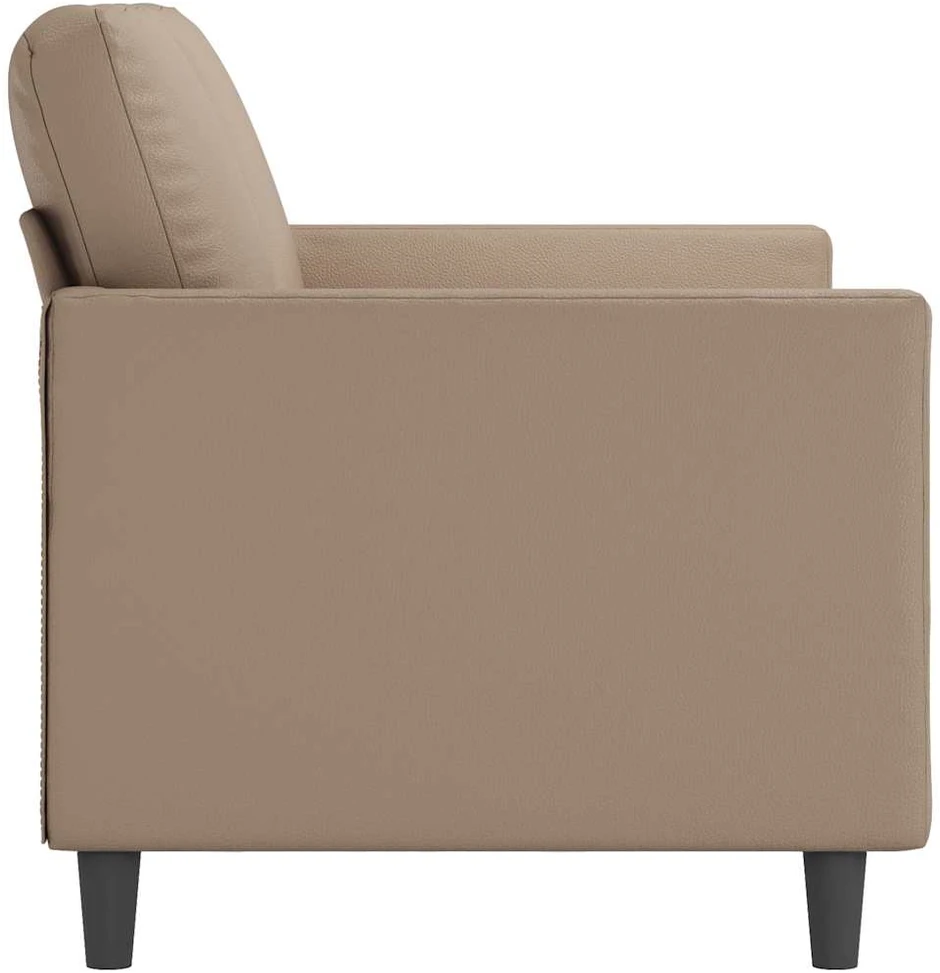 Dvivietė sofa, kapučino spalvos, 120cm, dirbtinė oda