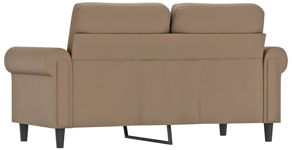 Dvivietė sofa, kapučino spalvos, 120cm, dirbtinė oda