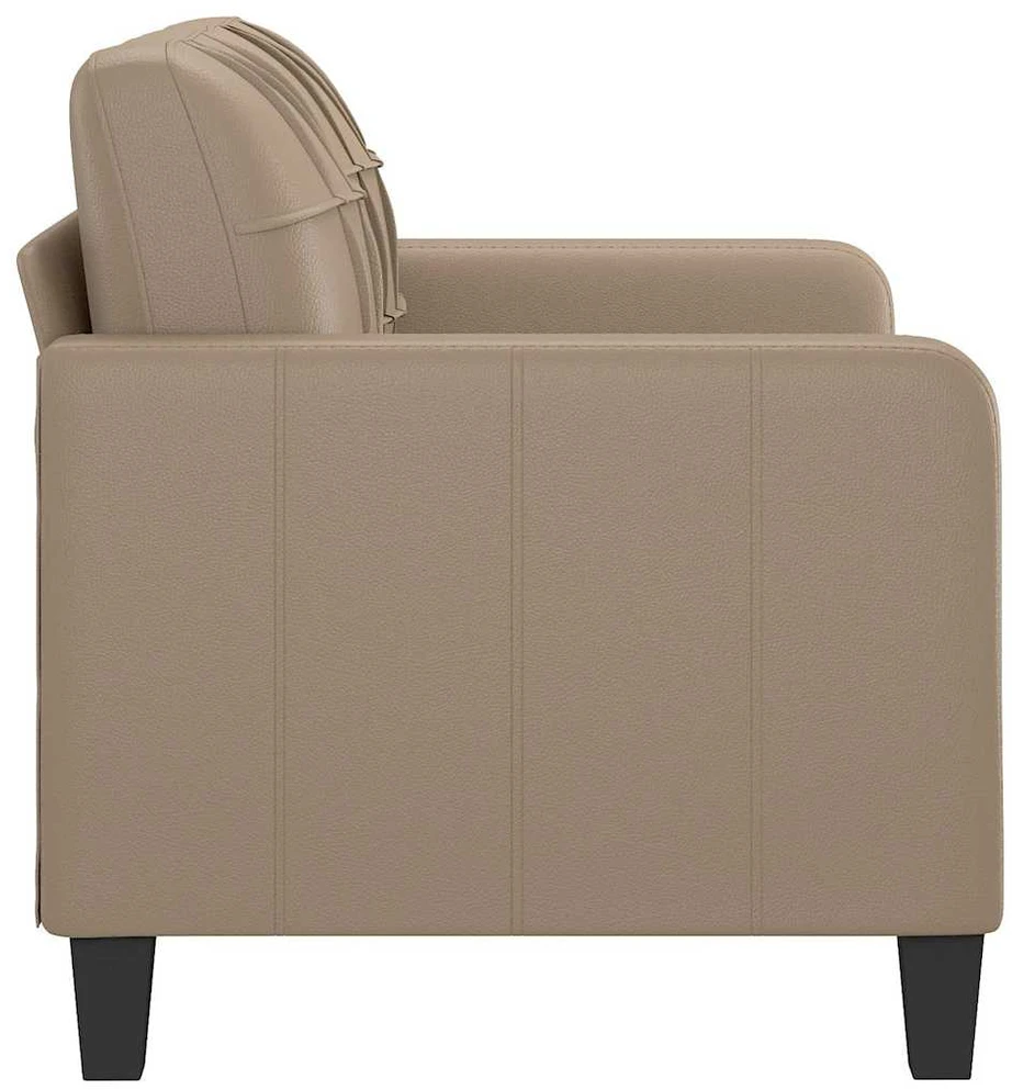 Dvivietė sofa, kapučino spalvos, 120cm, dirbtinė oda