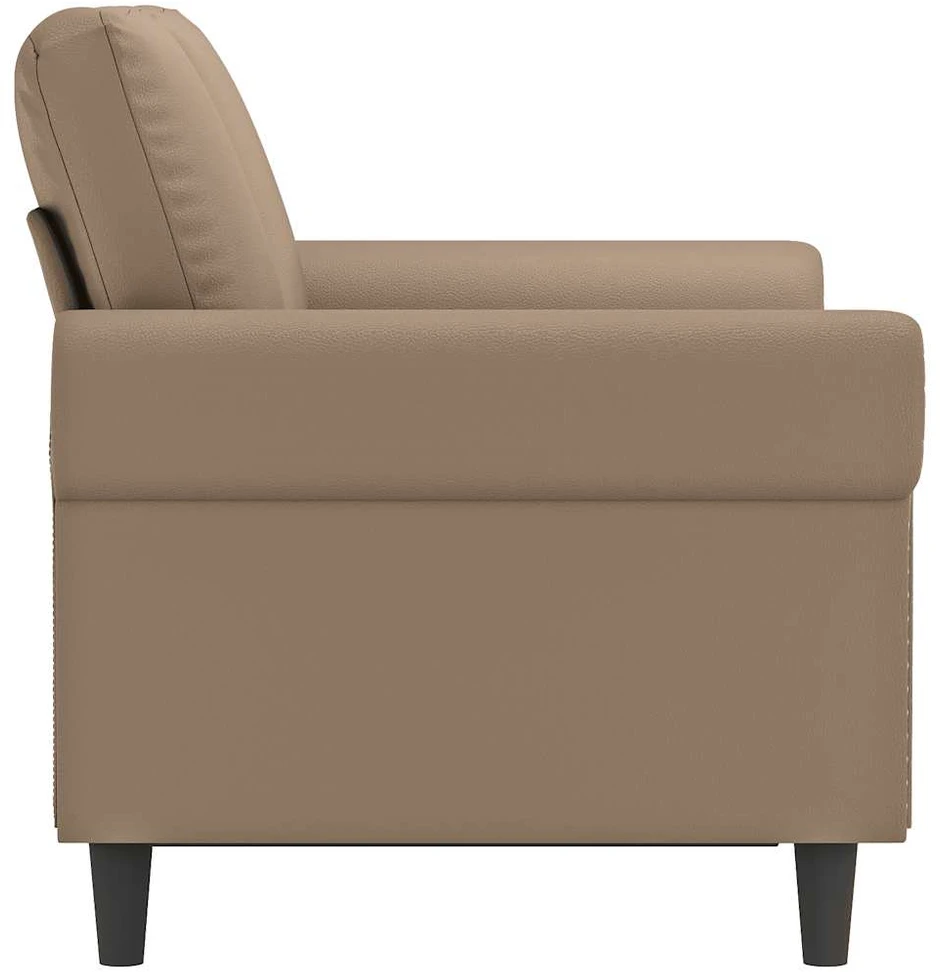 Dvivietė sofa, kapučino spalvos, 120cm, dirbtinė oda