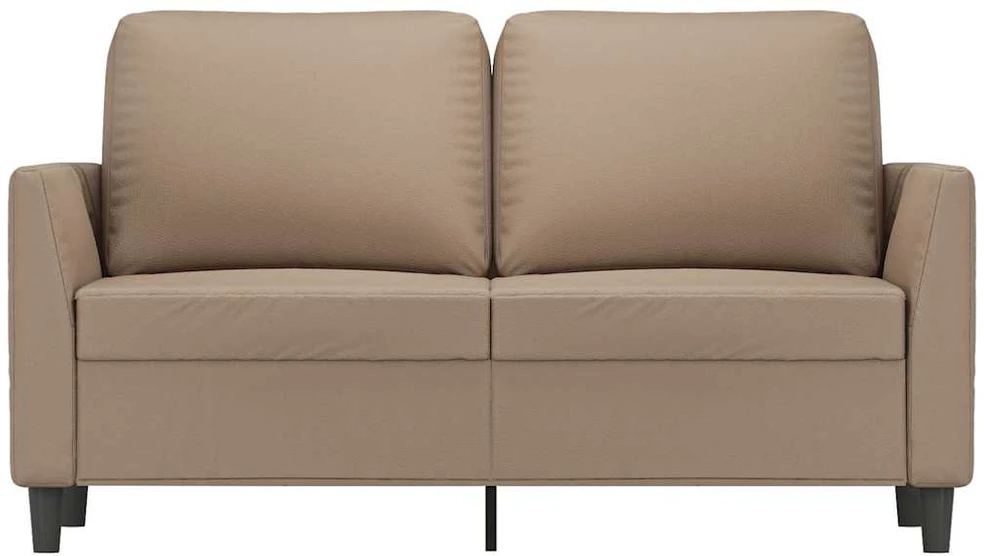 Dvivietė sofa, kapučino spalvos, 120cm, dirbtinė oda