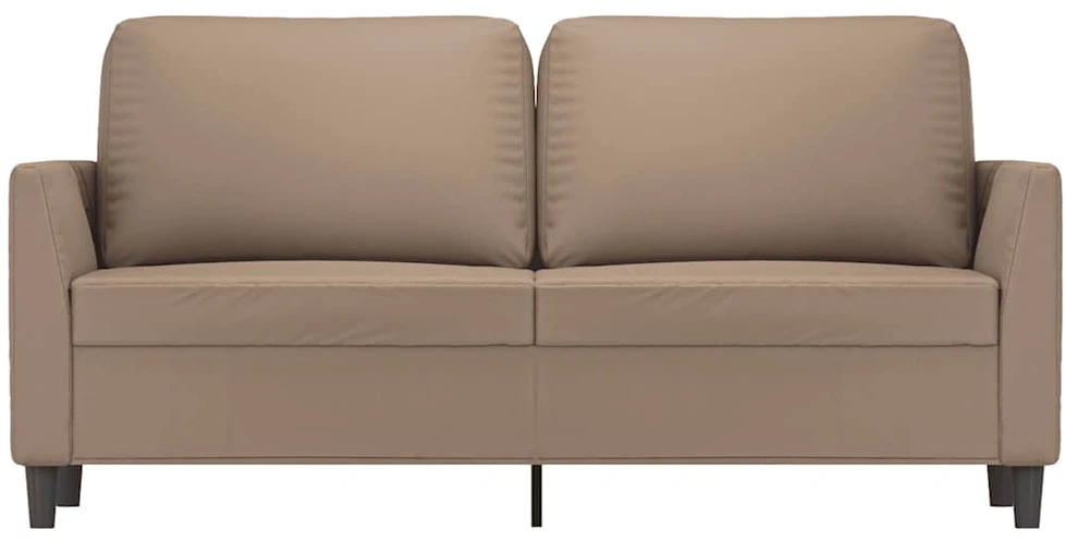 Dvivietė sofa, kapučino spalvos, 140cm, dirbtinė oda