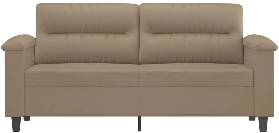 Dvivietė sofa, kapučino spalvos, 140cm, dirbtinė oda