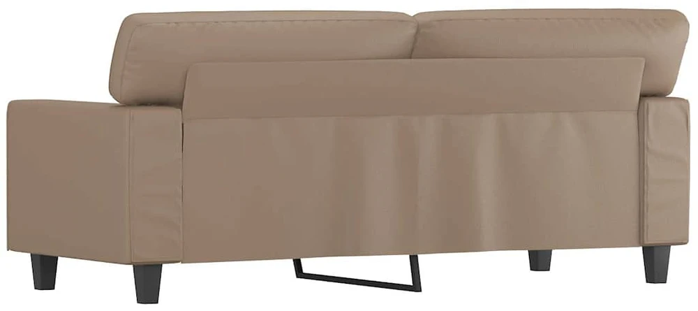 Dvivietė sofa, kapučino spalvos, 140cm, dirbtinė oda