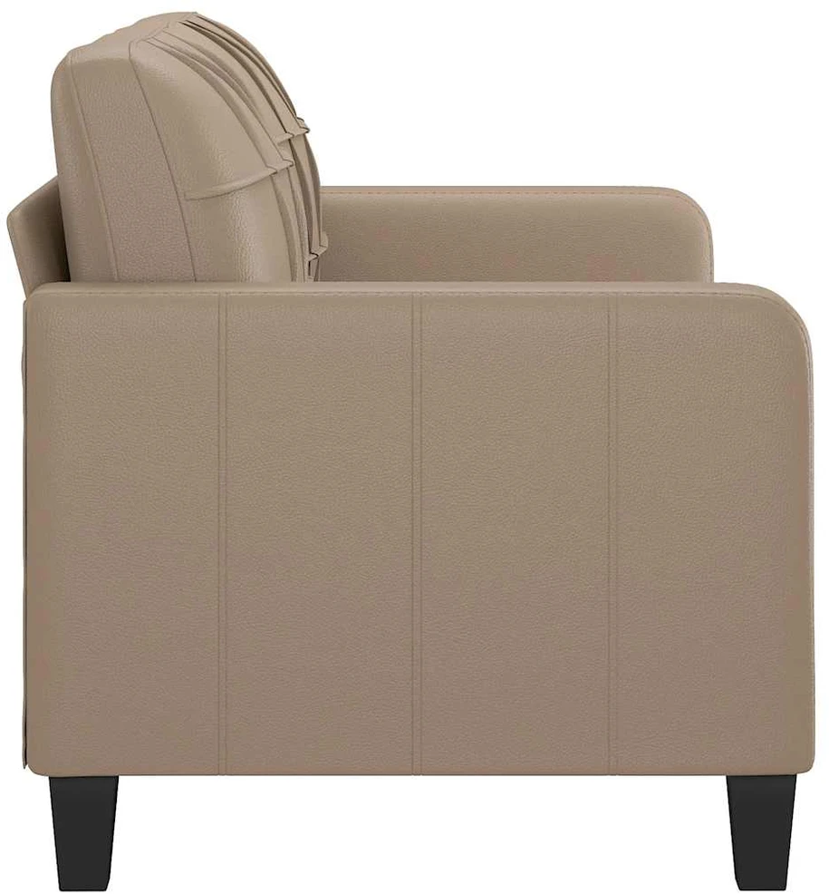 Dvivietė sofa, kapučino spalvos, 140cm, dirbtinė oda