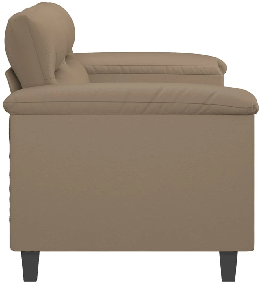 Dvivietė sofa, kapučino spalvos, 140cm, dirbtinė oda