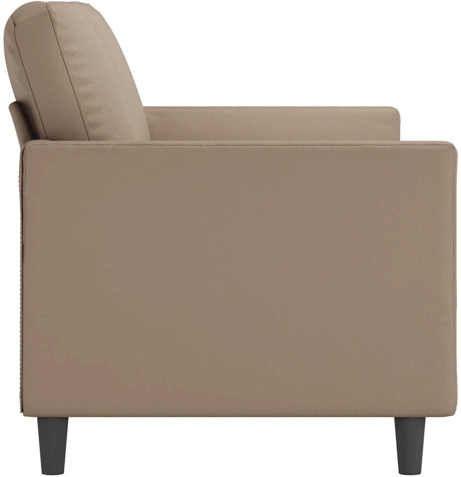 Dvivietė sofa, kapučino spalvos, 140cm, dirbtinė oda