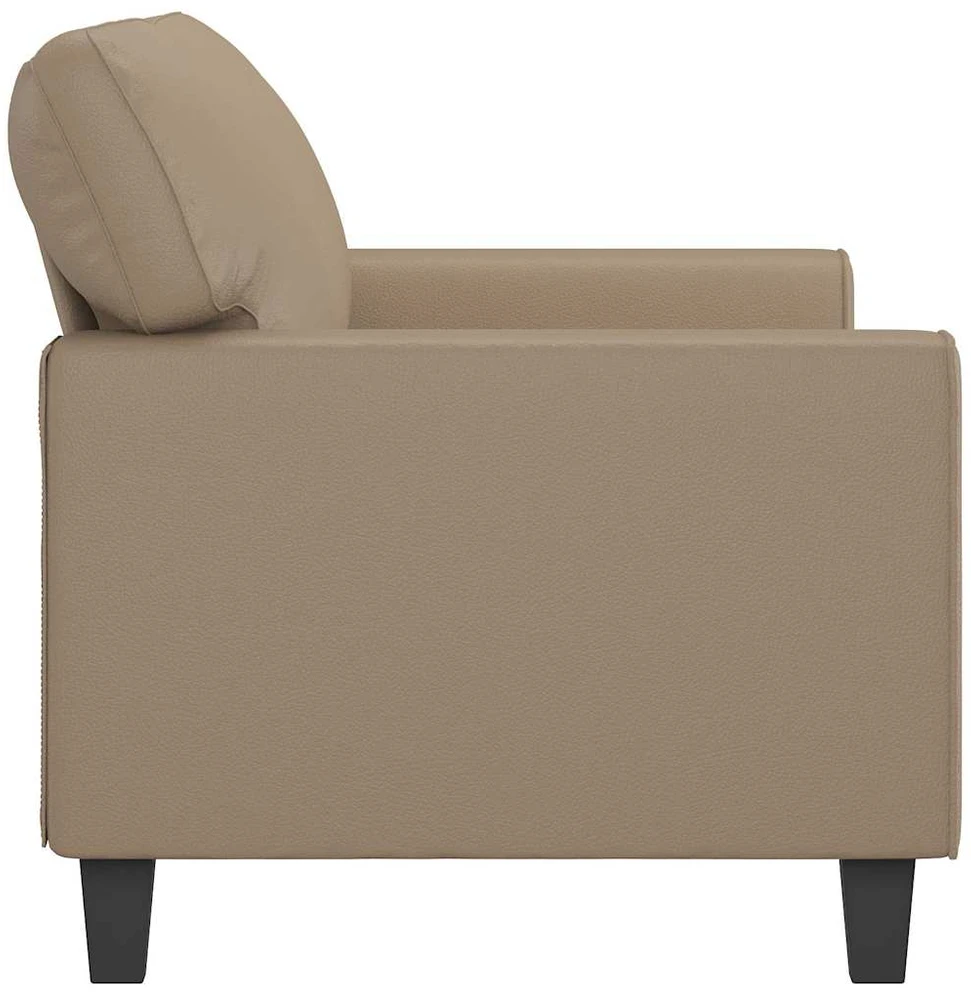 Dvivietė sofa, kapučino spalvos, 140cm, dirbtinė oda