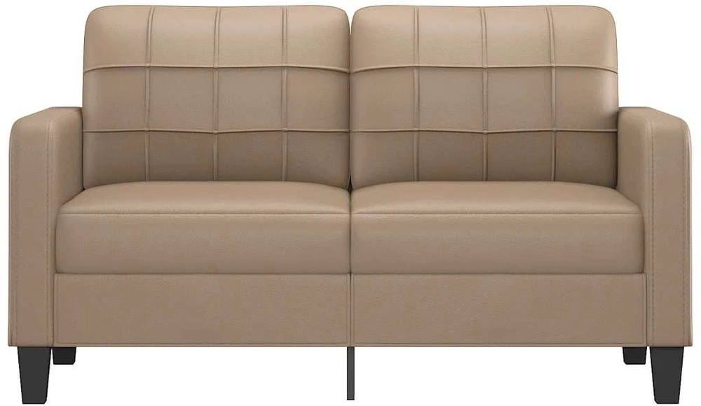 Dvivietė sofa, kapučino spalvos, 140cm, dirbtinė oda