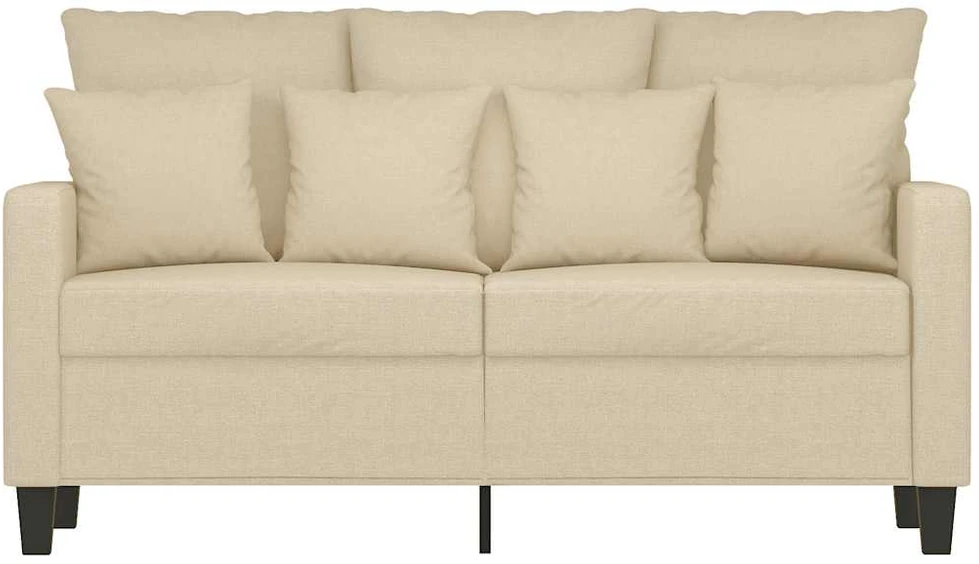 Dvivietė sofa, kreminės spalvos, 120cm, audinys