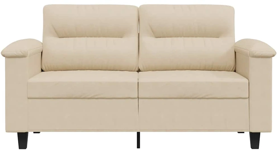 Dvivietė sofa, kreminės spalvos, 120cm, mikropluošto audinys