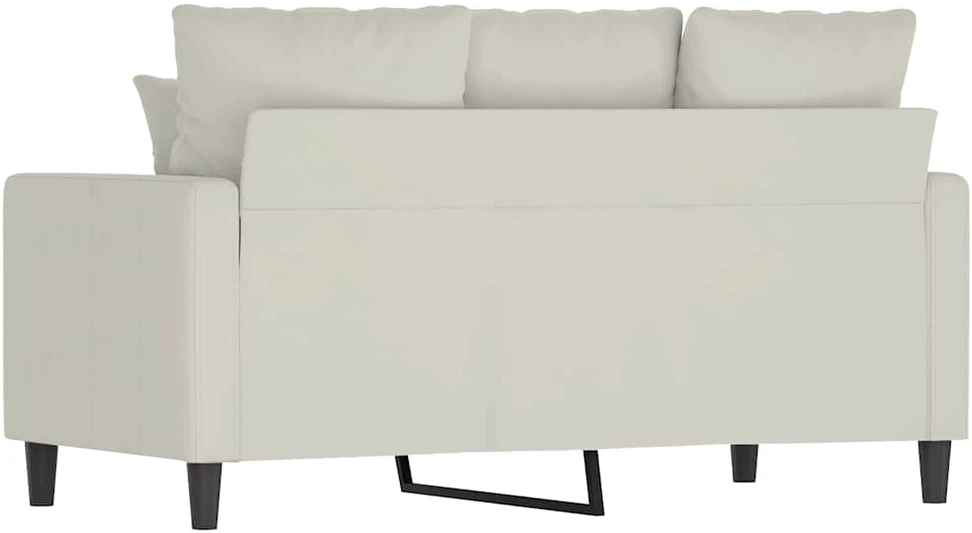 Dvivietė sofa, kreminės spalvos, 120cm, aksomas