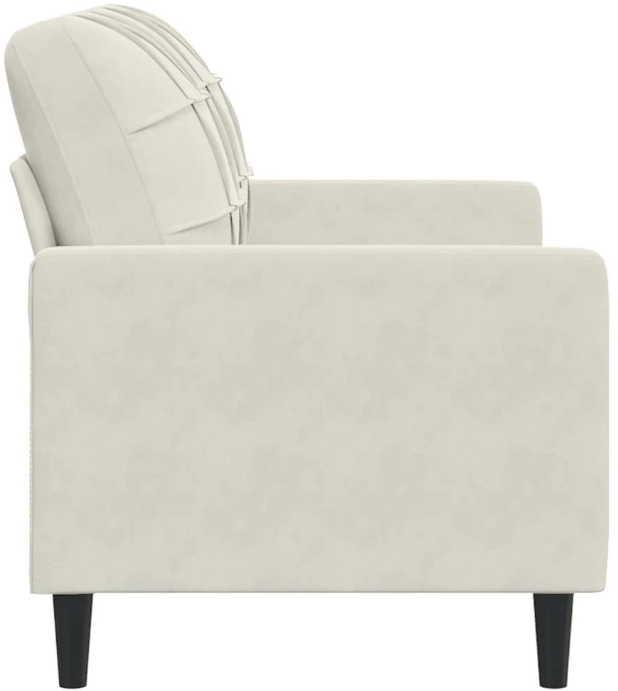 Dvivietė sofa, kreminės spalvos, 120cm, aksomas