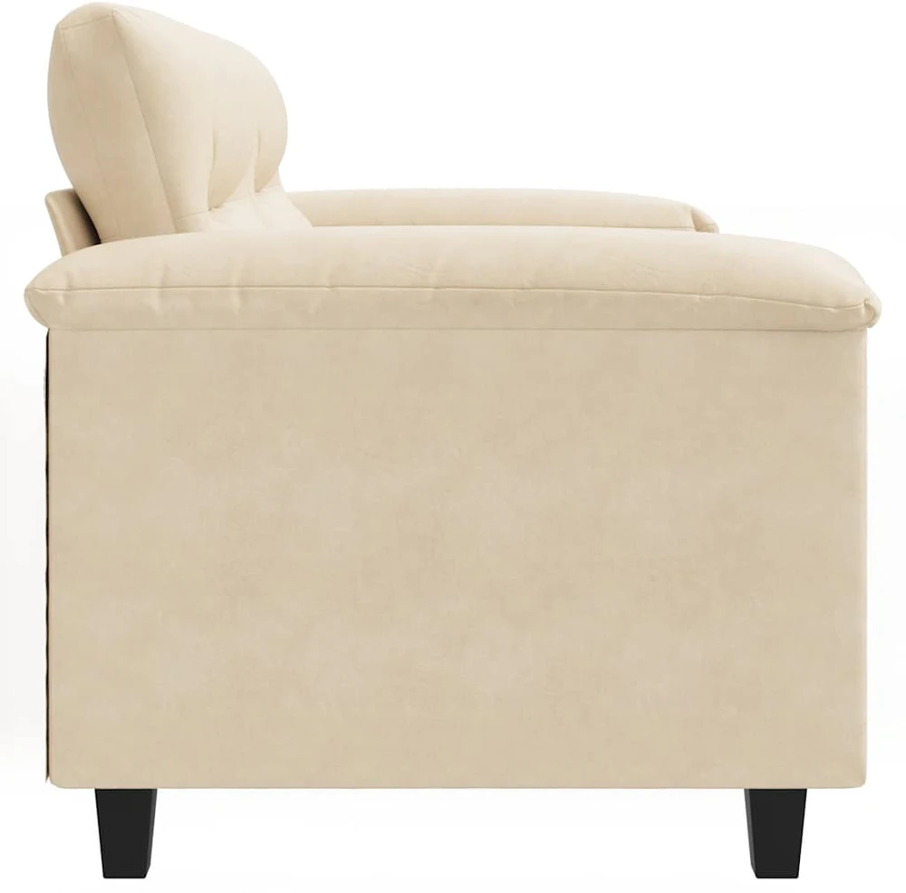 Dvivietė sofa, kreminės spalvos, 120cm, mikropluošto audinys