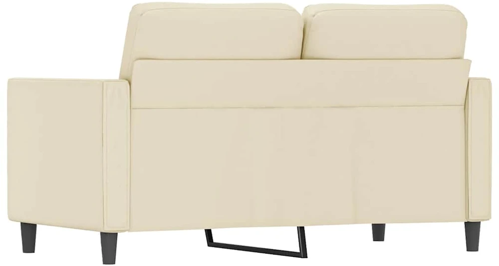 Dvivietė sofa, kreminės spalvos, 120cm, dirbtinė oda