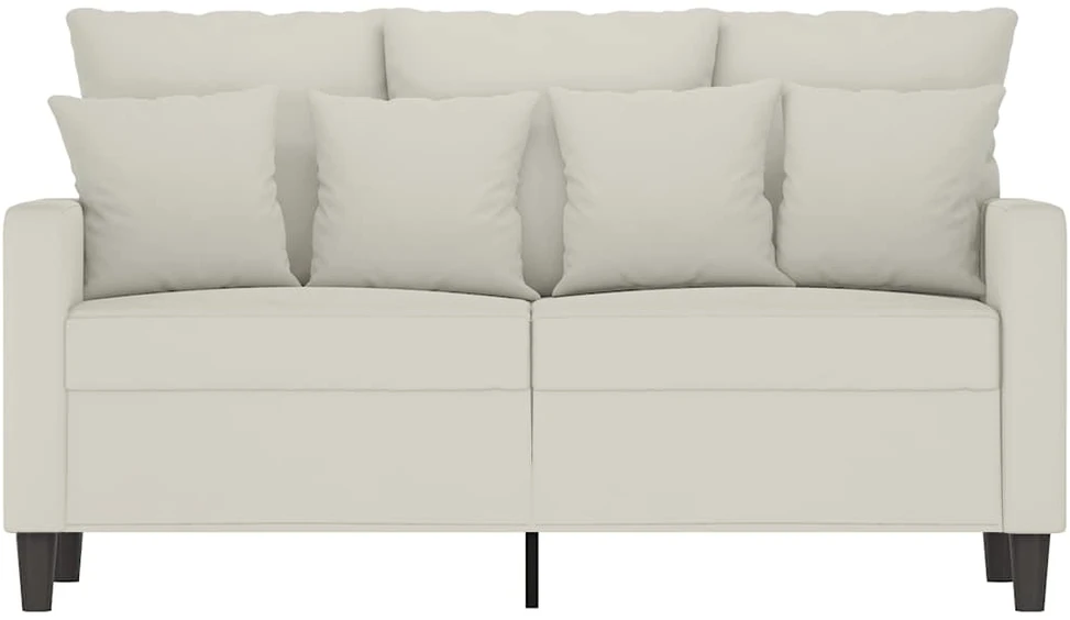 Dvivietė sofa, kreminės spalvos, 120cm, aksomas