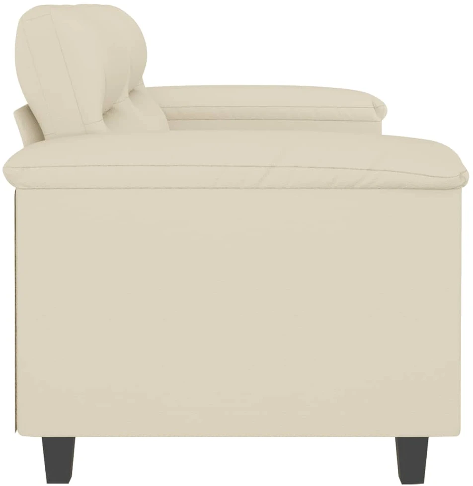 Dvivietė sofa, kreminės spalvos, 120cm, dirbtinė oda