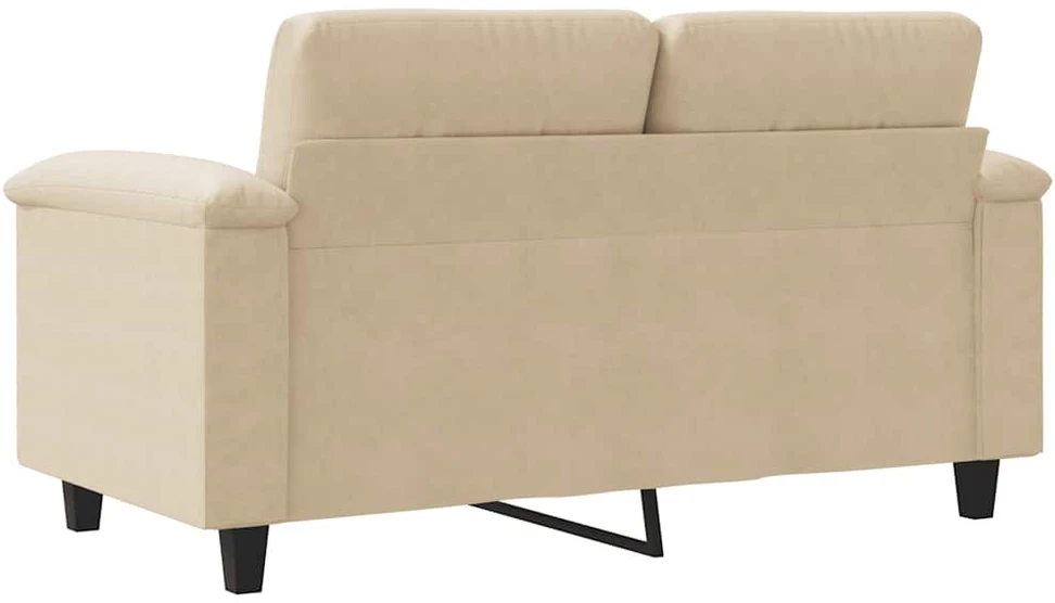 Dvivietė sofa, kreminės spalvos, 120cm, mikropluošto audinys