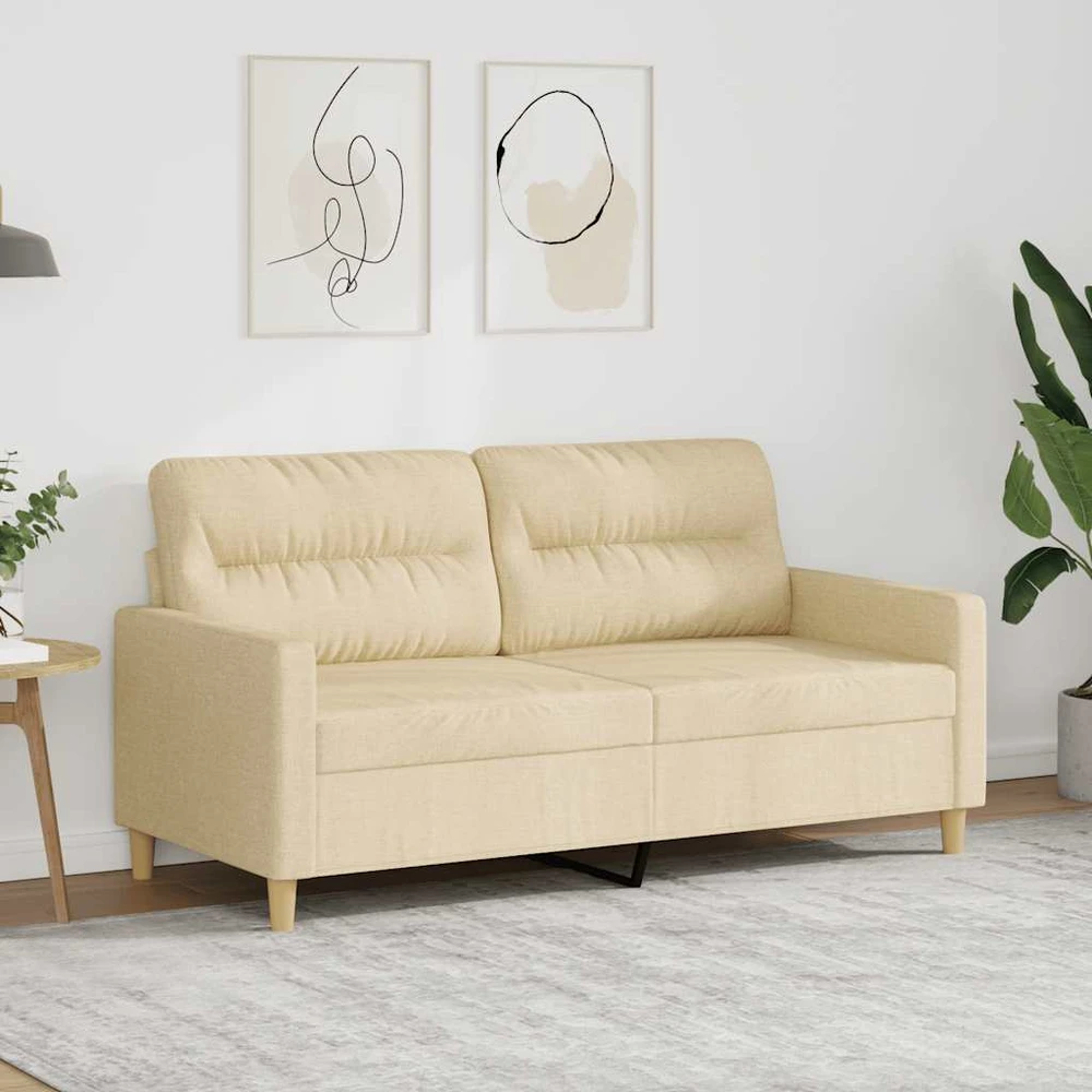 Dvivietė sofa, kreminės spalvos, 140cm, audinys