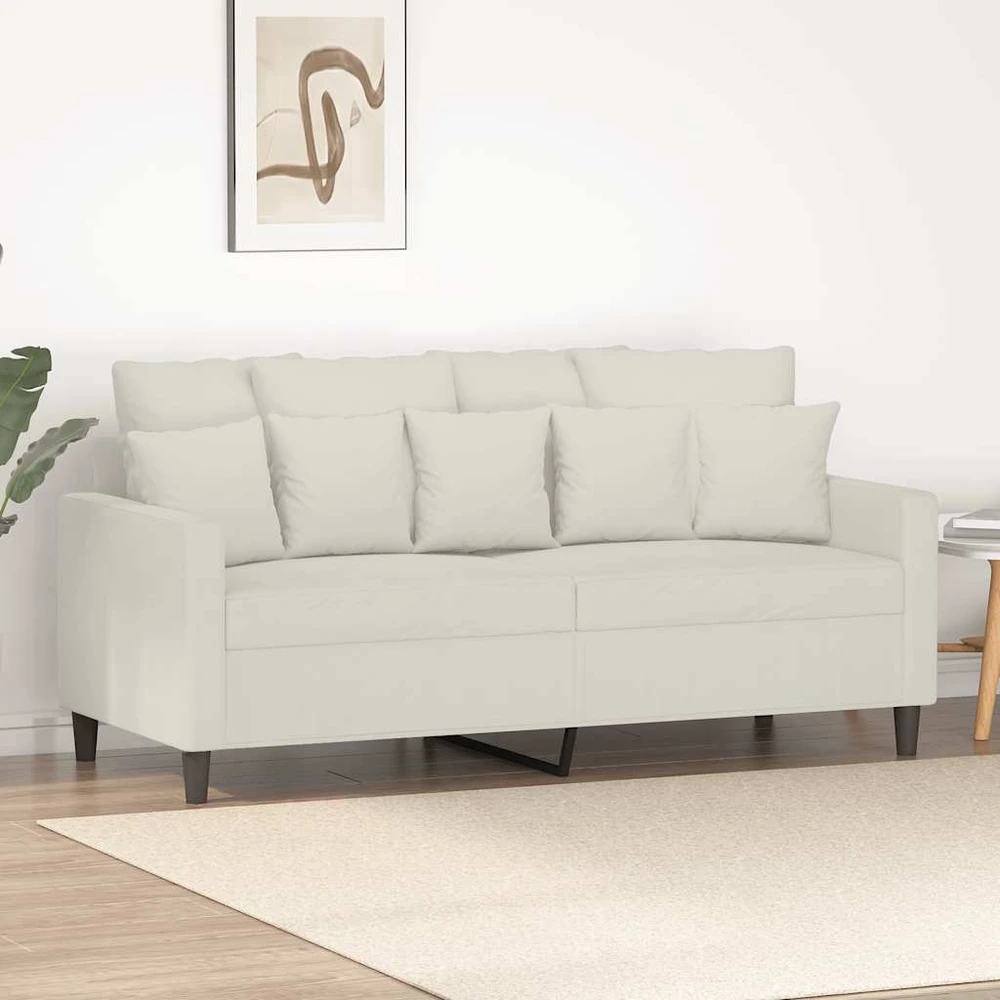 Dvivietė sofa, kreminės spalvos, 140cm, aksomas