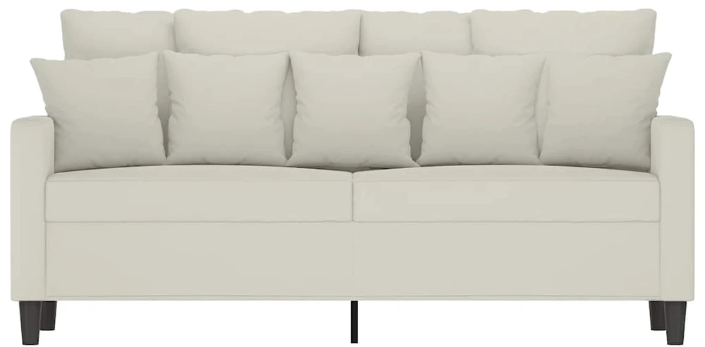 Dvivietė sofa, kreminės spalvos, 140cm, aksomas