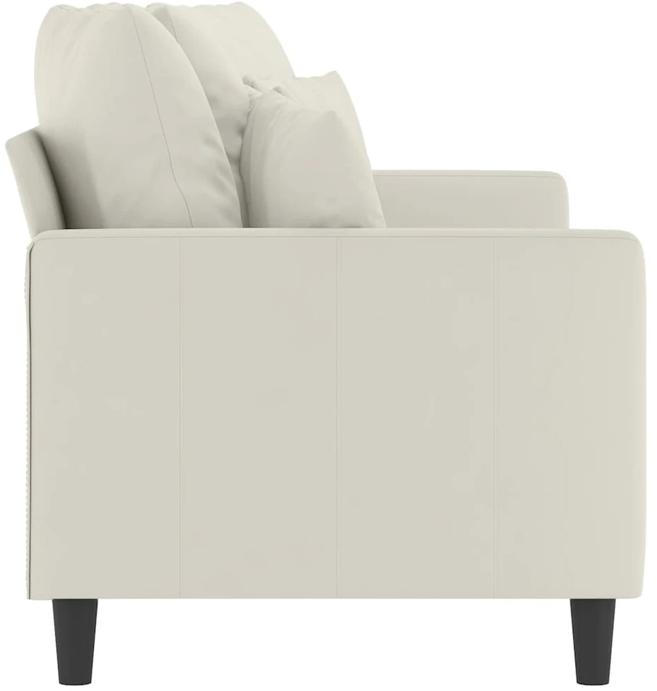 Dvivietė sofa, kreminės spalvos, 140cm, aksomas