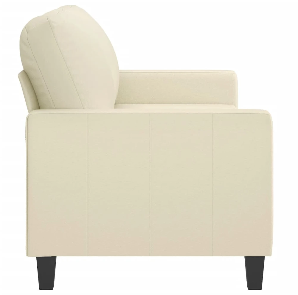 Dvivietė sofa, kreminės spalvos, 140cm, dirbtinė oda