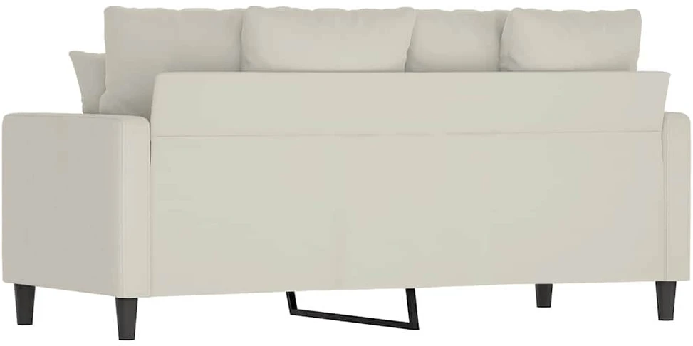Dvivietė sofa, kreminės spalvos, 140cm, aksomas