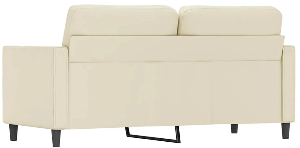 Dvivietė sofa, kreminės spalvos, 140cm, dirbtinė oda
