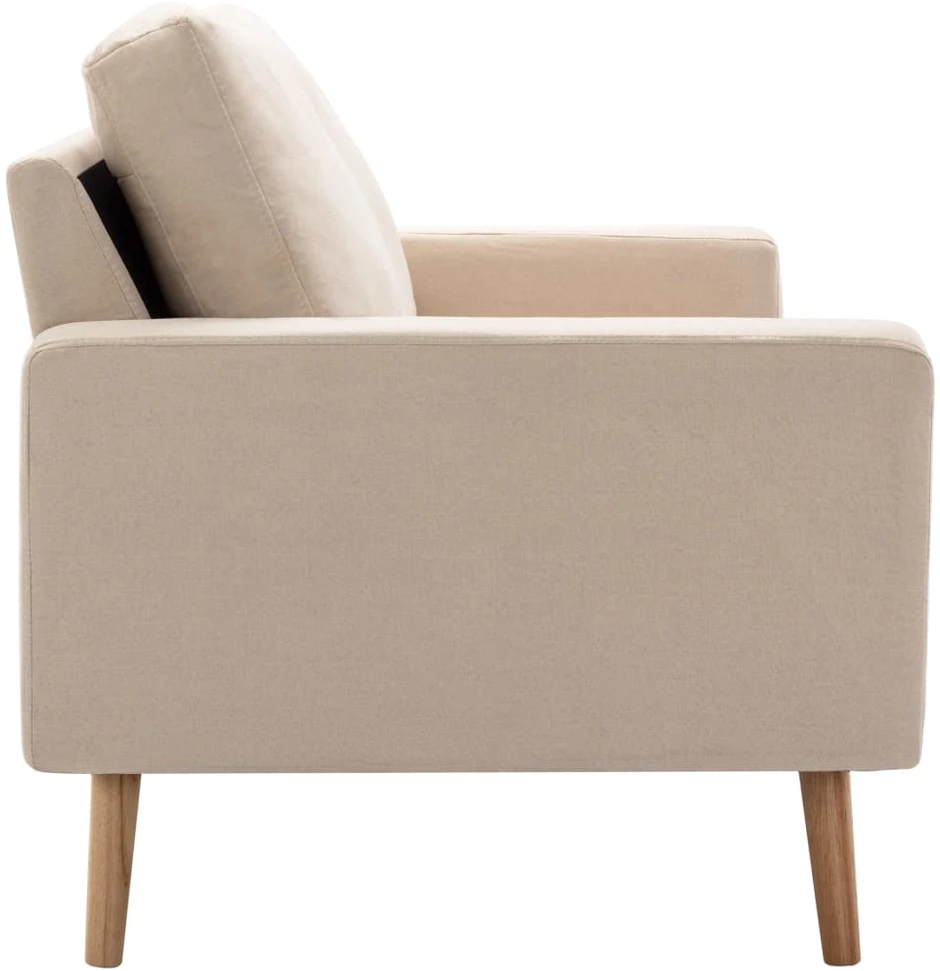 Dvivietė sofa, kreminės spalvos, audinys