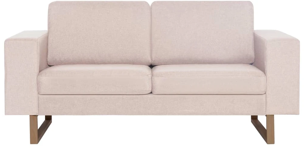 Dvivietė sofa, kreminės spalvos, audinys