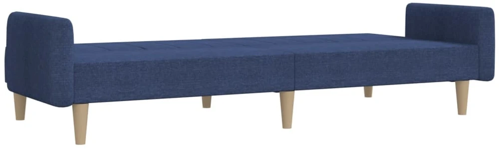 Dvivietė sofa-lova, mėlynos spalvos, audinys