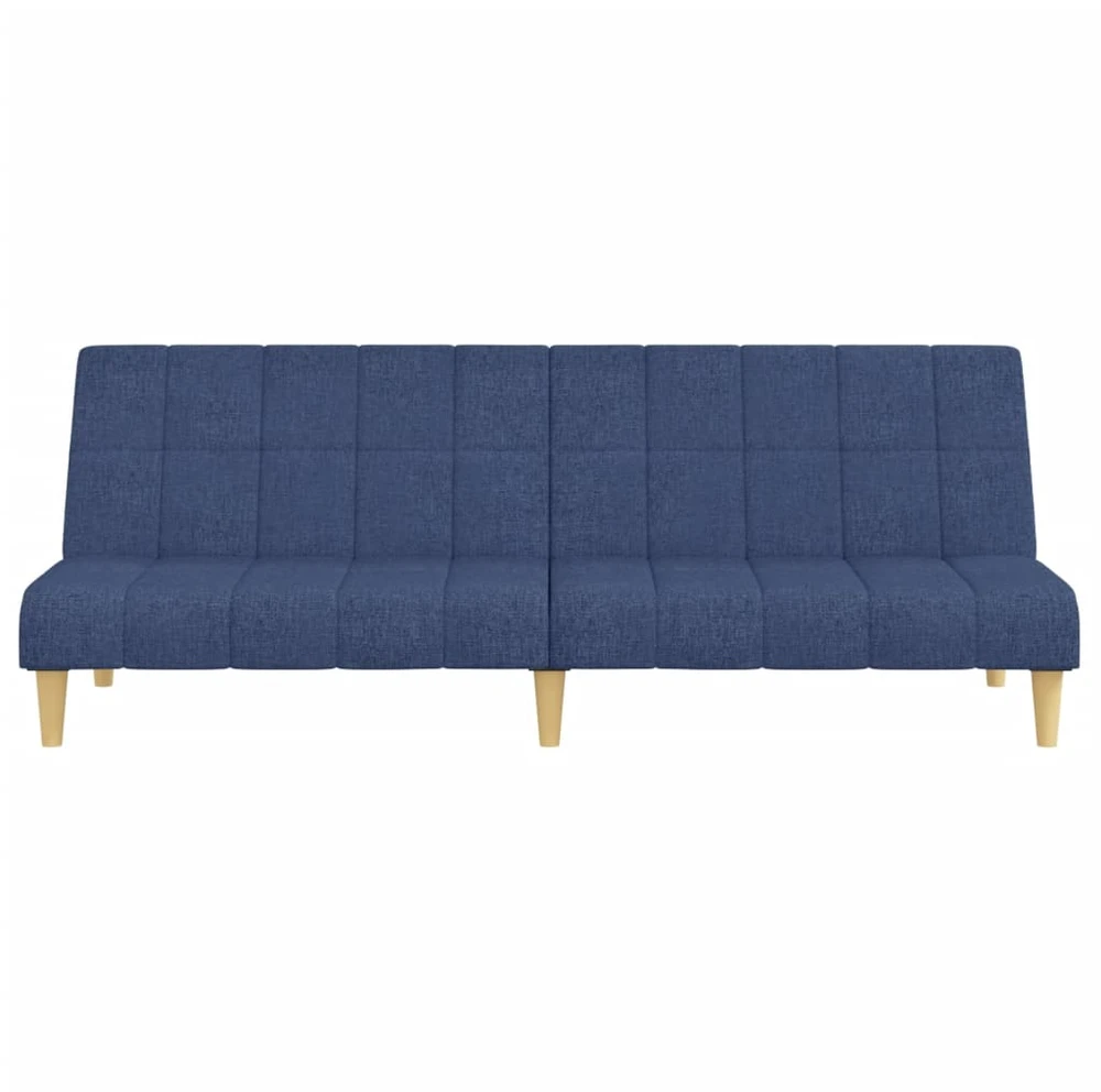 Dvivietė sofa-lova, mėlynos spalvos, audinys