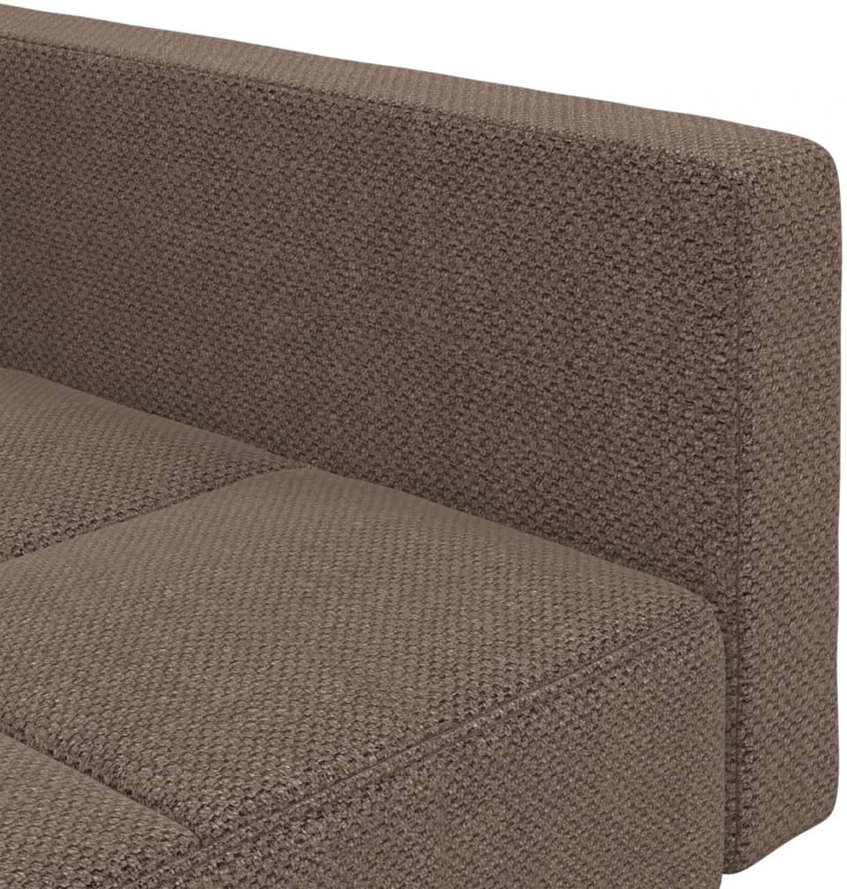 Dvivietė sofa-lova su dvejomis pagalvėmis, taupe, audinys