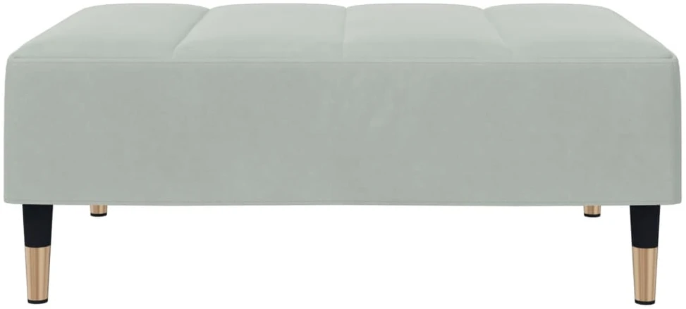 Dvivietė sofa-lova su pakoja, šviesiai pilkos spalvos, aksomas